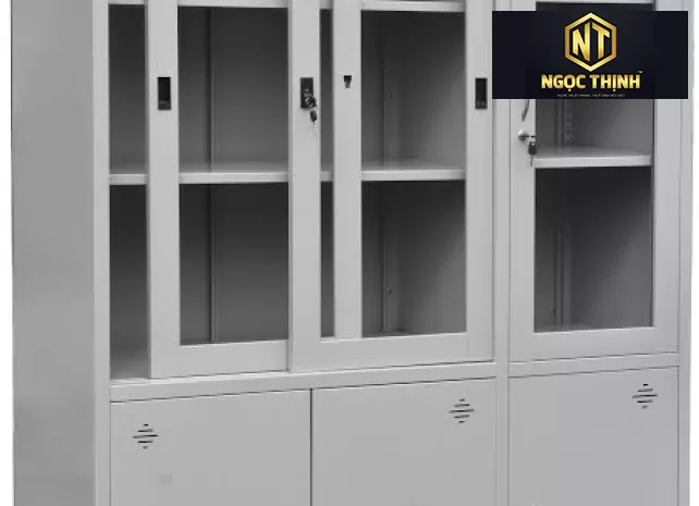 Xưởng Nội Thất Ngọc Thịnh - Tủ locker, tủ sắt cánh kính để hồ sơ, tài liệu, đồ dùng